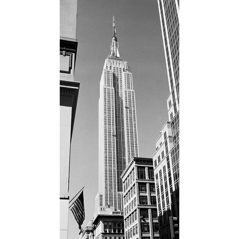 Empire State Building Gold Ornate Wood Framed Art Print with Double Matting by Butcher, Dave