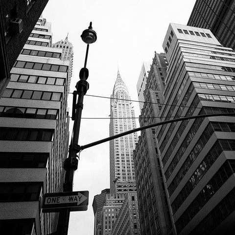 Chrysler Building Black Modern Wood Framed Art Print by Butcher, Dave