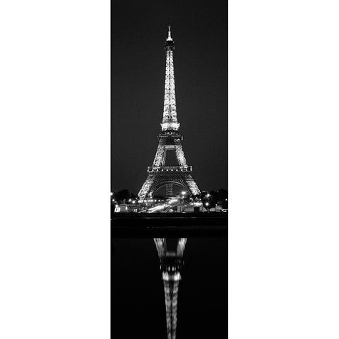 Eiffel  Reflection Gold Ornate Wood Framed Art Print with Double Matting by Butcher, Dave