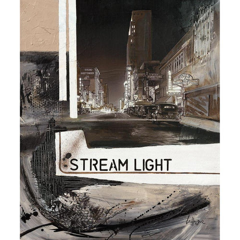 Stream Light White Modern Wood Framed Art Print by Laffargue, Caroline