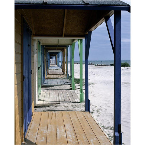 Ocean Views Black Modern Wood Framed Art Print by Copeland, Gill