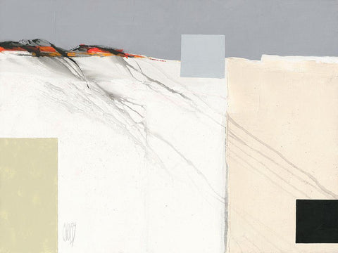 Toundra (Climat II) White Modern Wood Framed Art Print with Double Matting by Choisy, Christian