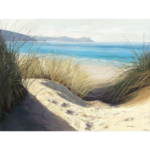 Dune Shadows White Modern Wood Framed Art Print by Atkinson, Caroline