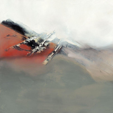 Incerti Momento White Modern Wood Framed Art Print with Double Matting by ARVEE