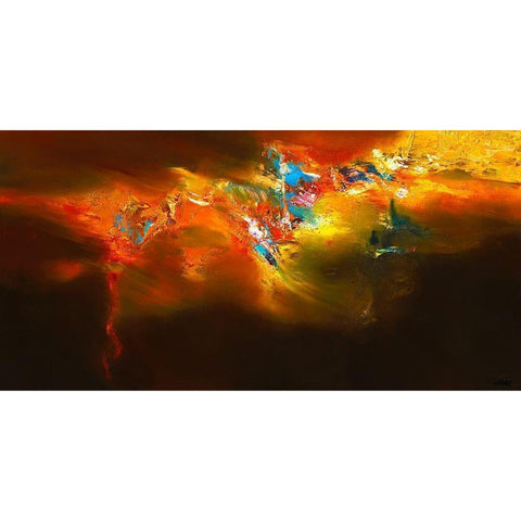 Global Firedance Black Modern Wood Framed Art Print with Double Matting by ARVEE