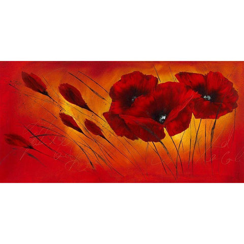 Quand l amour fleurit IV Gold Ornate Wood Framed Art Print with Double Matting by Zacher-Finet, Isabelle