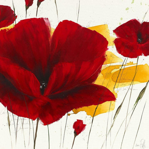 Liberte fleurie II White Modern Wood Framed Art Print by Zacher-Finet, Isabelle