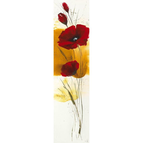 Liberte fleurie III Black Modern Wood Framed Art Print with Double Matting by Zacher-Finet, Isabelle