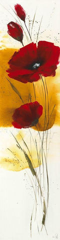 Liberte fleurie III White Modern Wood Framed Art Print with Double Matting by Zacher-Finet, Isabelle