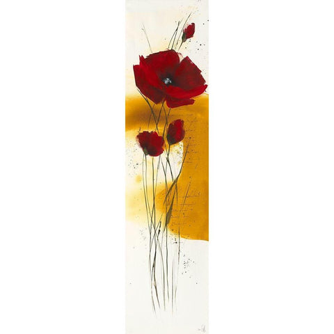 Liberte fleurie V Gold Ornate Wood Framed Art Print with Double Matting by Zacher-Finet, Isabelle