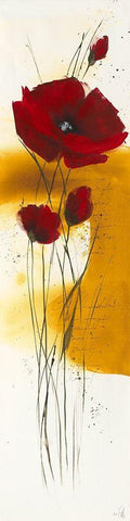 Liberte fleurie V White Modern Wood Framed Art Print with Double Matting by Zacher-Finet, Isabelle