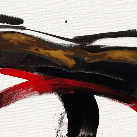 Ohne Titel IX Black Modern Wood Framed Art Print by Decker, Regina