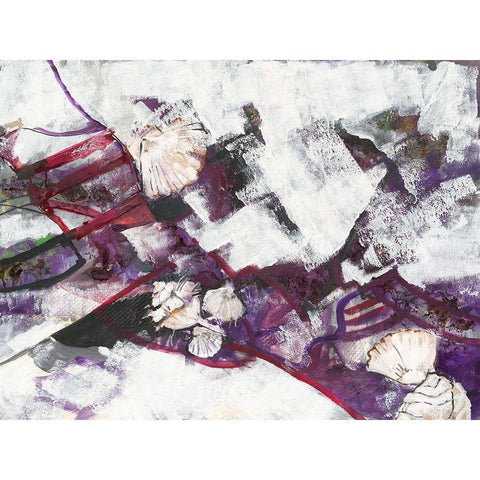 Strandgut White Modern Wood Framed Art Print by Dreyer, Ingeborg