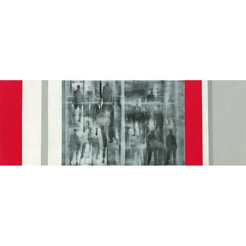 Begegnung III White Modern Wood Framed Art Print by Molfenter, Erika