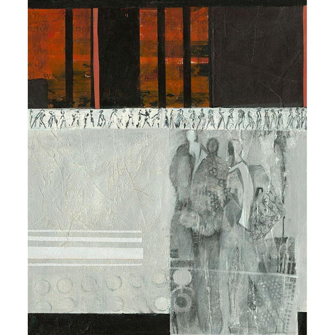 In Erwartung Black Modern Wood Framed Art Print with Double Matting by Molfenter, Erika