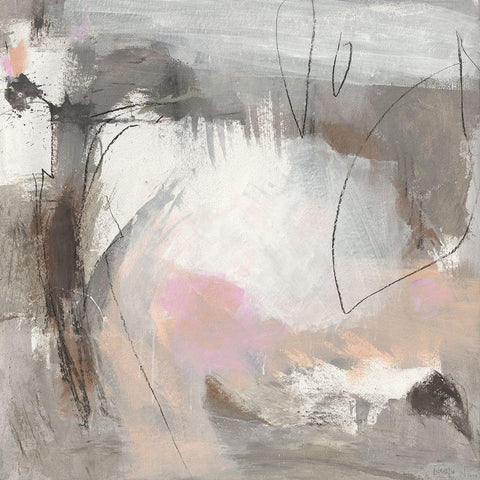 Aufschwung White Modern Wood Framed Art Print with Double Matting by Schafer, Jenny