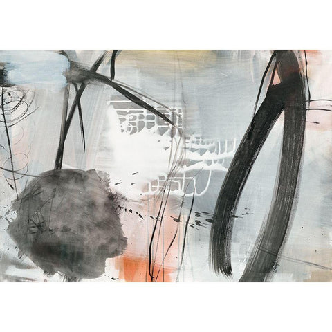 Abgewandelt Black Modern Wood Framed Art Print with Double Matting by Schafer, Jenny