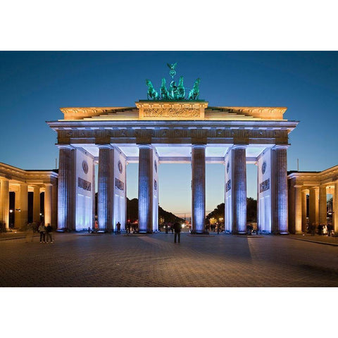 Brandenburger Tor I White Modern Wood Framed Art Print by Fischer, Rolf