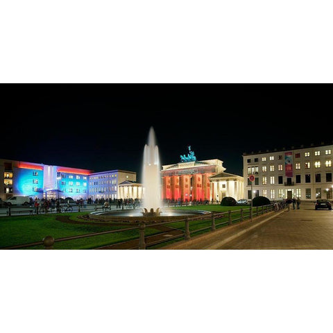 Pariser Platz I White Modern Wood Framed Art Print by Fischer, Rolf