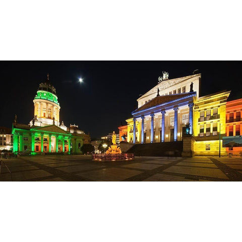 Gendarmenmarkt I White Modern Wood Framed Art Print by Fischer, Rolf