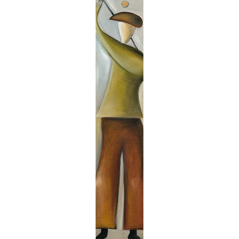 Golfer II Gold Ornate Wood Framed Art Print with Double Matting by Arns-Muller, Monika