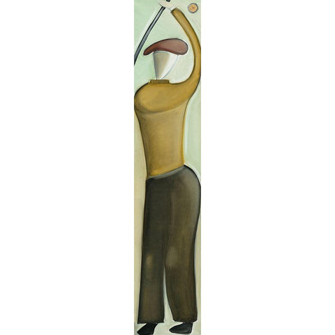 Golfer III White Modern Wood Framed Art Print by Arns-Muller, Monika