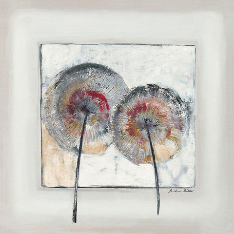 Pusteblumen Black Modern Wood Framed Art Print by Arns-Muller, Monika