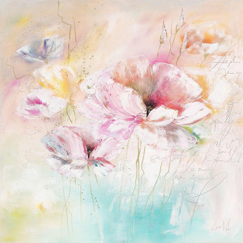 Le jardin d Amelie IV White Modern Wood Framed Art Print with Double Matting by Zacher-Finet, Isabelle