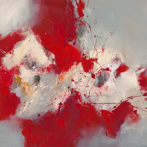 Sublimation I Black Ornate Wood Framed Art Print with Double Matting by Ball, Veronique