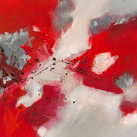 Sublimation II White Modern Wood Framed Art Print with Double Matting by Ball, Veronique