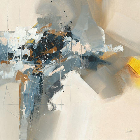 Pensee I Black Modern Wood Framed Art Print by Ball, Veronique