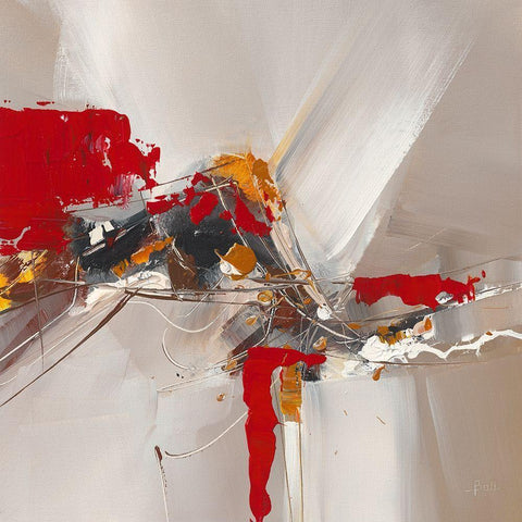 Ballet II White Modern Wood Framed Art Print with Double Matting by Ball, Veronique