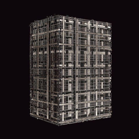 BW120411 Black Ornate Wood Framed Art Print with Double Matting by NADAL