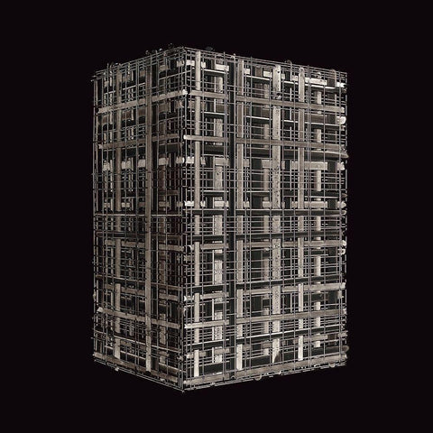 BW120411 White Modern Wood Framed Art Print by NADAL