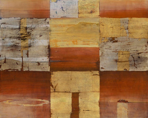 Deep Horizon Black Ornate Wood Framed Art Print with Double Matting by Richter-Armgart, Rose