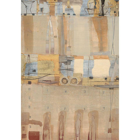 Sinus Black Modern Wood Framed Art Print by Richter-Armgart, Rose