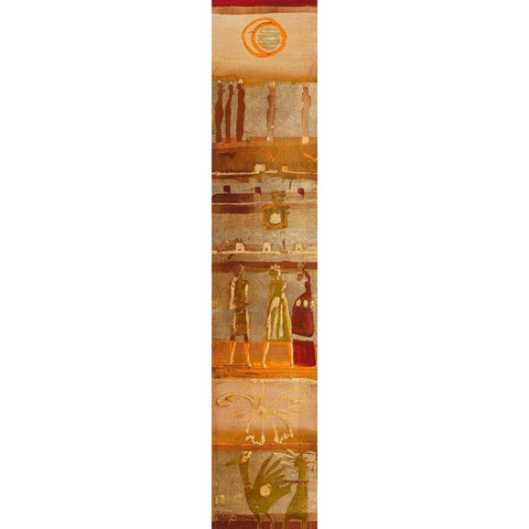 Nil Gold Ornate Wood Framed Art Print with Double Matting by Richter-Armgart, Rose