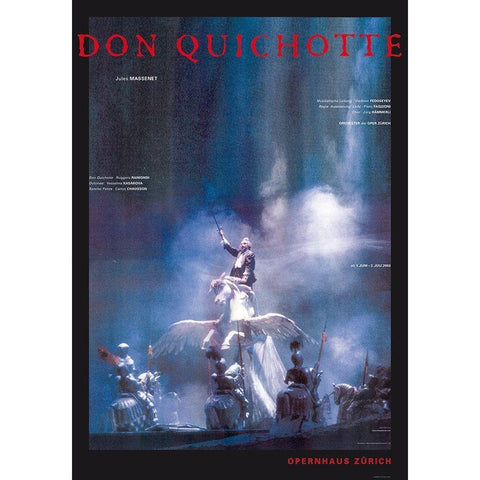 Don Quichotte Black Modern Wood Framed Art Print with Double Matting by Geissbuhler, K. Domenic