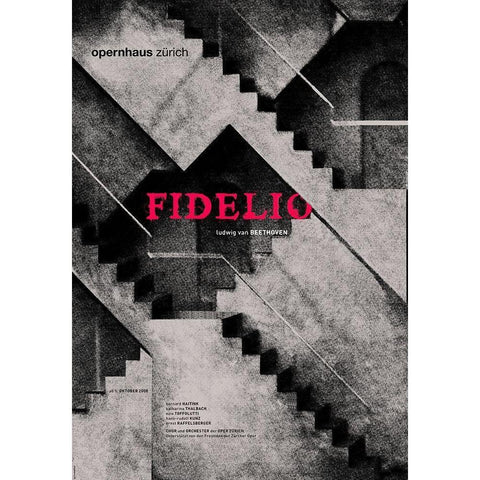 Fidelio Black Modern Wood Framed Art Print with Double Matting by Geissbuhler, K. Domenic