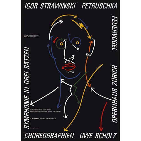 Igor Strawinski Black Modern Wood Framed Art Print with Double Matting by Geissbuhler, K. Domenic