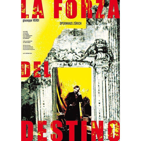 La Forza del Destino White Modern Wood Framed Art Print by Geissbuhler, K. Domenic