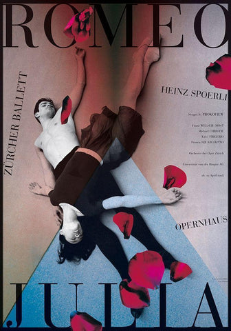 Romeo und Julia White Modern Wood Framed Art Print with Double Matting by Geissbuhler, K. Domenic