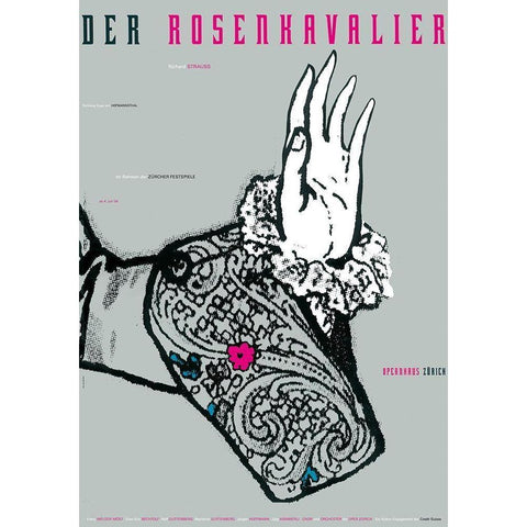 Der Rosenkavalier White Modern Wood Framed Art Print by Geissbuhler, K. Domenic