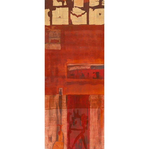Massai Gold Ornate Wood Framed Art Print with Double Matting by Richter-Armgart, Rose