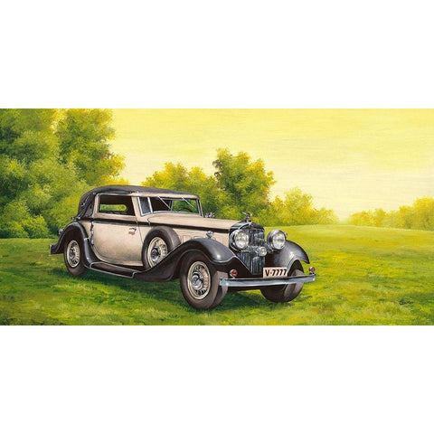 Oldtimer V-7777 Gold Ornate Wood Framed Art Print with Double Matting by Richter, Cornelia