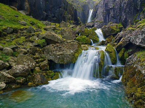 StrandarÃ¡ River Black Ornate Wood Framed Art Print with Double Matting by Strand, Hans