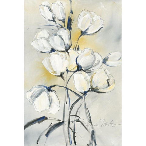 weisse Tulpen I Gold Ornate Wood Framed Art Print with Double Matting by Decker, Regina