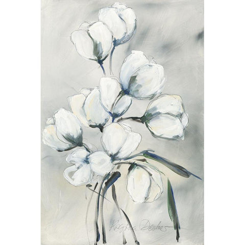weisse Tulpen II White Modern Wood Framed Art Print by Decker, Regina