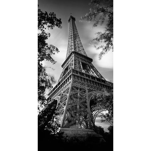 Eiffel Turm II White Modern Wood Framed Art Print by Seidel, Leo