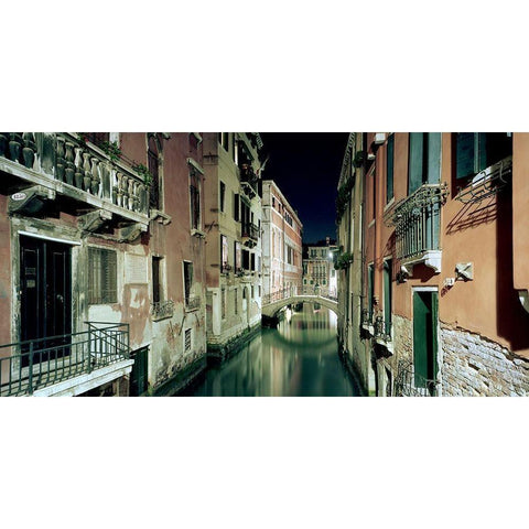 Venedig I Black Modern Wood Framed Art Print with Double Matting by Seidel, Leo